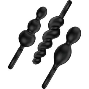Bouchons anaux noirs set de trois