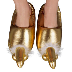 Chaussons en forme de pénis doré