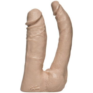 Gode double pénétration en silicone naturel