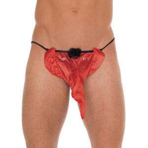 String noir pour homme avec poche éléphant rouge