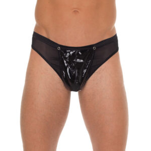 String noir pour homme avec poche en PVC
