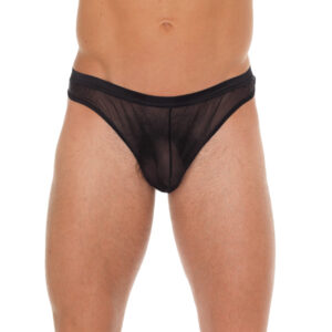 String en mesh noir pour homme