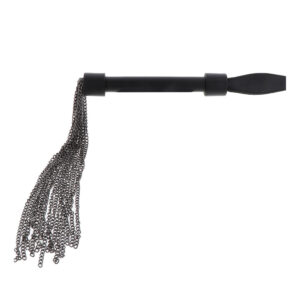 Fouet en cuir véritable avec chaîne