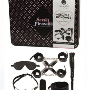 Ensemble BDSM noir 8 pièces