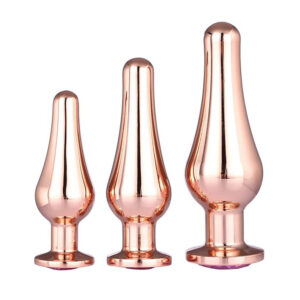 Plugs anal en or rose brillant