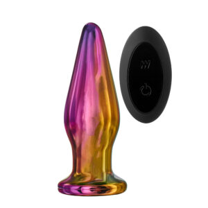 Plug anal télécommandé en verre fuselé