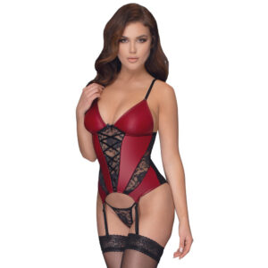 Basque en dentelle avec string assorti