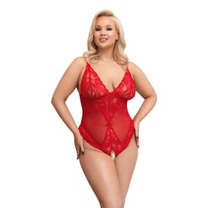 Body rouge sans entrejambe