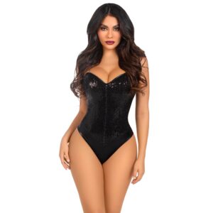 Body à sequins noir