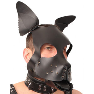 Masque en cuir rouge  chiot