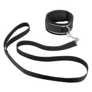 Menottes et collier de soumission en cuir