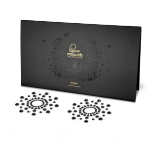Bijoux de seins en strass noir