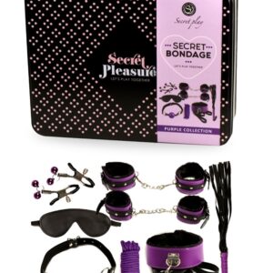 Ensemble BDSM Noir et Violet 8 pièces