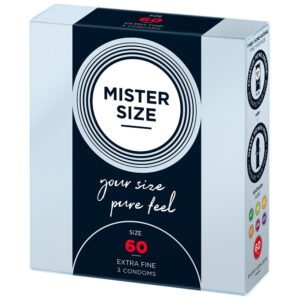 Préservatifs taille 60mm Pure Feel pack de trois