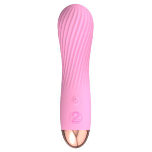Mini vibromasseur rechargeable rose en silicone doux
