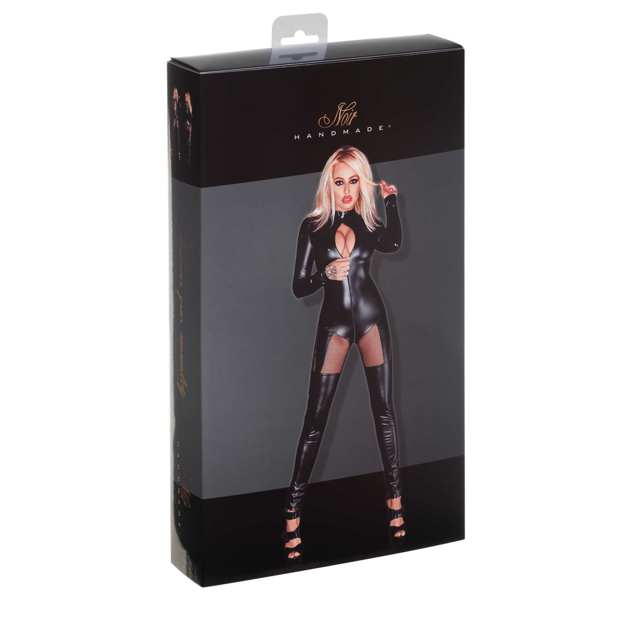 Combinaison en wetlook noir pour femme – Image 5