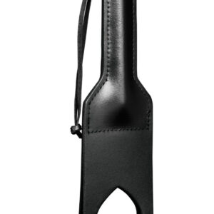 Paddle en cuir noir en forme de cœur
