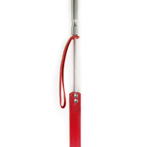 Cravache en métal courte rouge