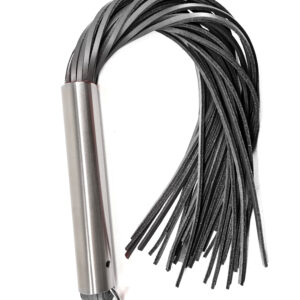 Martinet en cuir avec manche en métal pour homme
