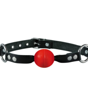 Baillon boule noir et rouge