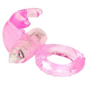 Anneau pénien vibrant en gelée rose