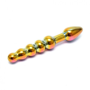 Probe anal en verre multicolore