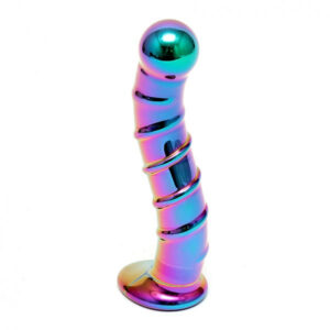 Dildo en verre multicolore