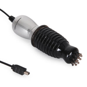 Vibromasseur clitoridien blanc et noir