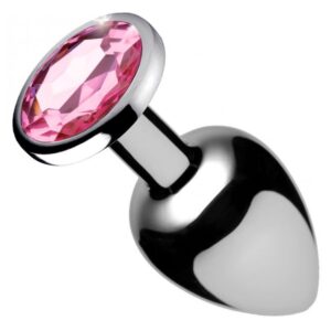 Plug anal en gemmes roses moyen