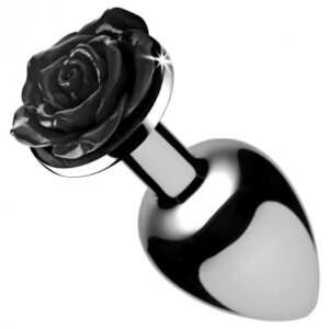 Bouchon anal en forme de rose noire