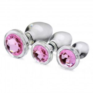 Plug anal en verre rose