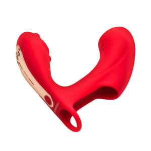 Vibromasseur silicone rose à pulsations