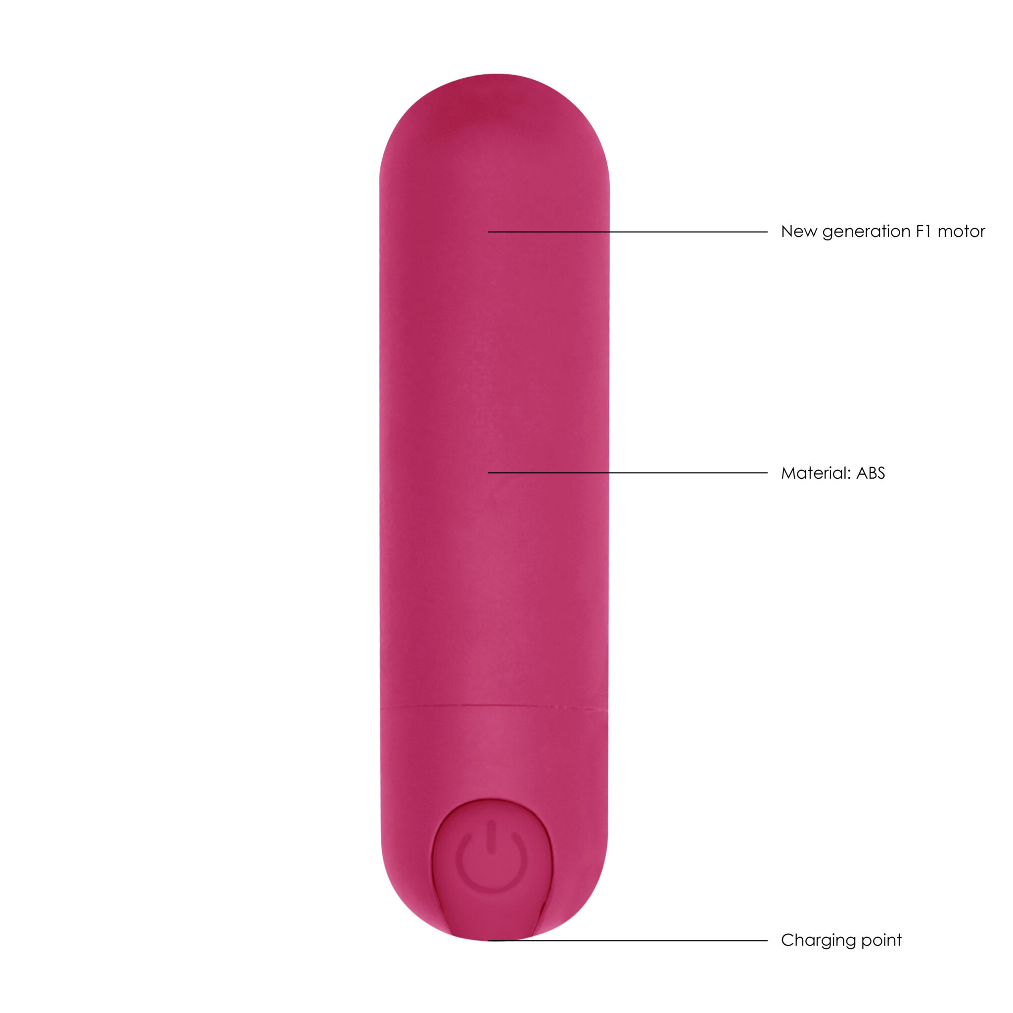 Vibromasseur rose rechargeable à vitesses multiples – Image 2