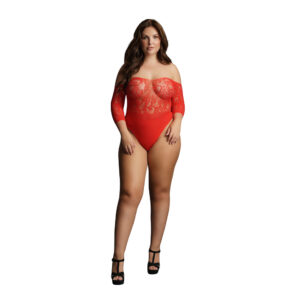 Teddy sans entrejambe avec strass rouge