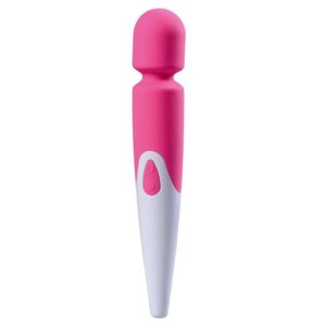 Baguette rechargeable étanche rose à vitesses ajustables