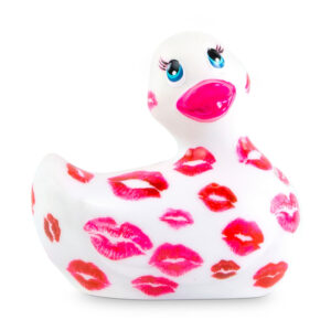 Canard en peluche blanc et rose