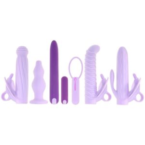 Kit papillon rechargeable en silicone violet