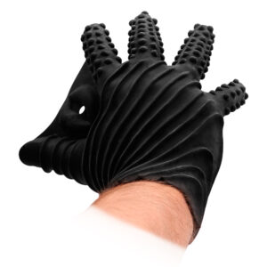 Gant de masturbation texturé noir