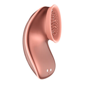 Jouet mains libres en or rose avec aspiration et vibration