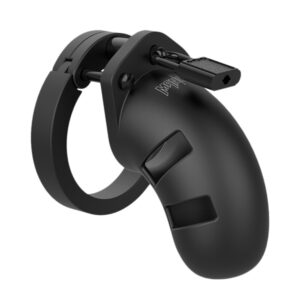 Cage de chasteté en silicone noir pour homme