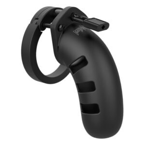 Cage de chasteté en silicone noir pour homme
