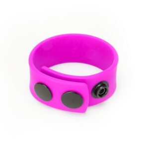 Sangle en silicone violet pour plaisir intime