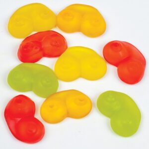 Gelées aux fruits en forme de seins