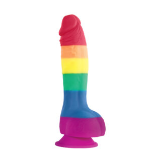 Dildo en silicone couleurs de la fierté réaliste