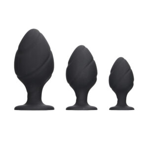 Plug Anal Tourbillon en Silicone Noir
