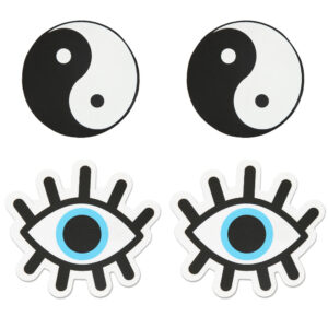 Pasties Yin et Yang en forme de cœur
