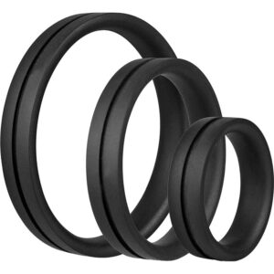 Cockrings en silicone noir pour hommes