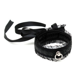 Collier noir satiné avec joint torique
