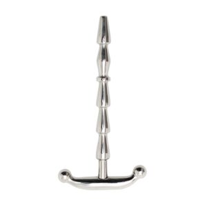 Bâton urétral nervuré pour jeux de bondage