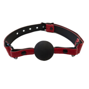 Gants en cuir imprimé croco rouge